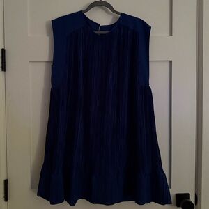 Anthropologie Blue Cap Sleeve Mini Dress